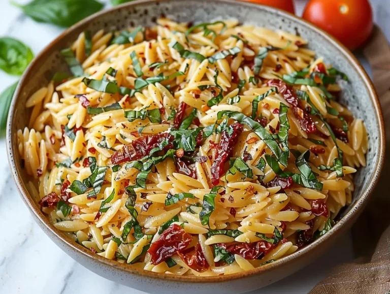 One-Pot Creamy Sun-Dried Tomato Orzo