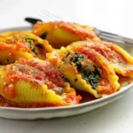 Stuffed Pasta Shells with Ricotta, Spinach, and Shiitake Mushrooms