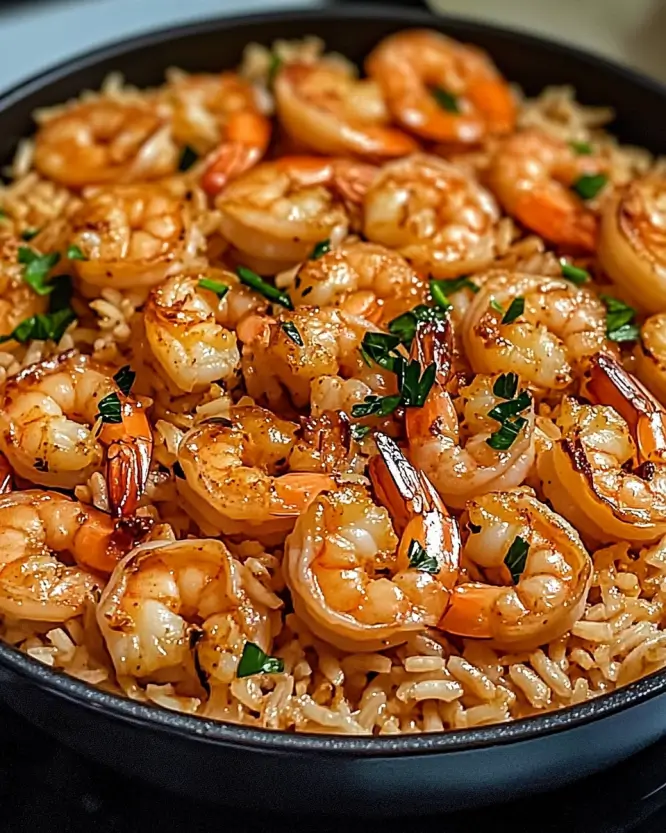 Garlic Butter Shrimp & Rice Recipe