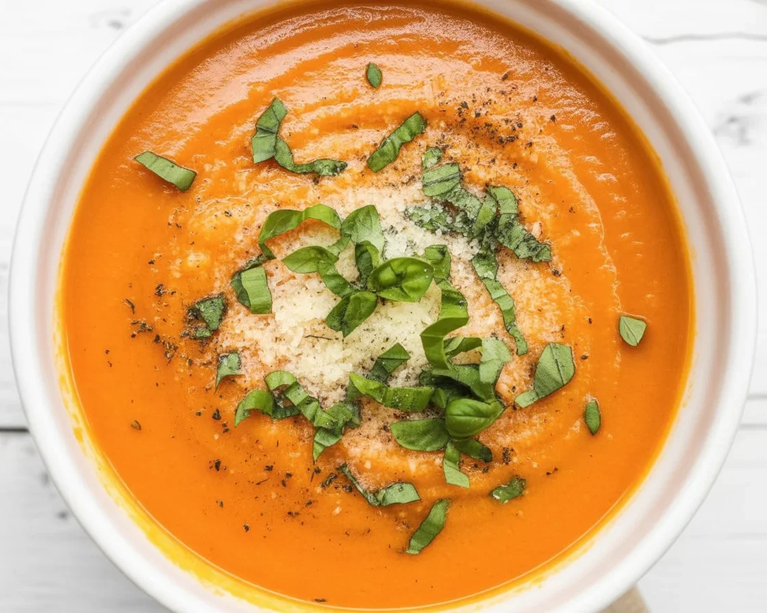 Creamy Tomato Basil Parmesan Soup That’s Perfect for Cozy Nights