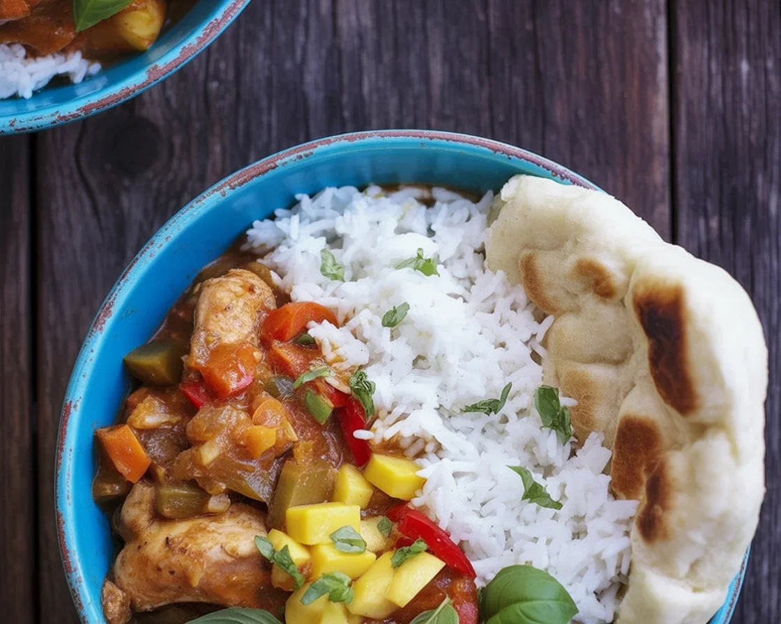Summer Chicken & Basil Coconut Stew