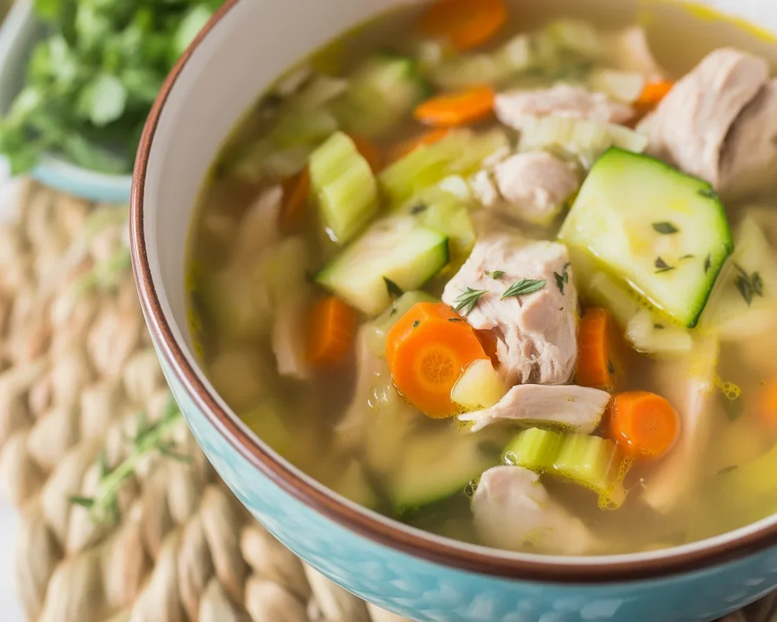 Brothy Chicken & Summer Squash Soup