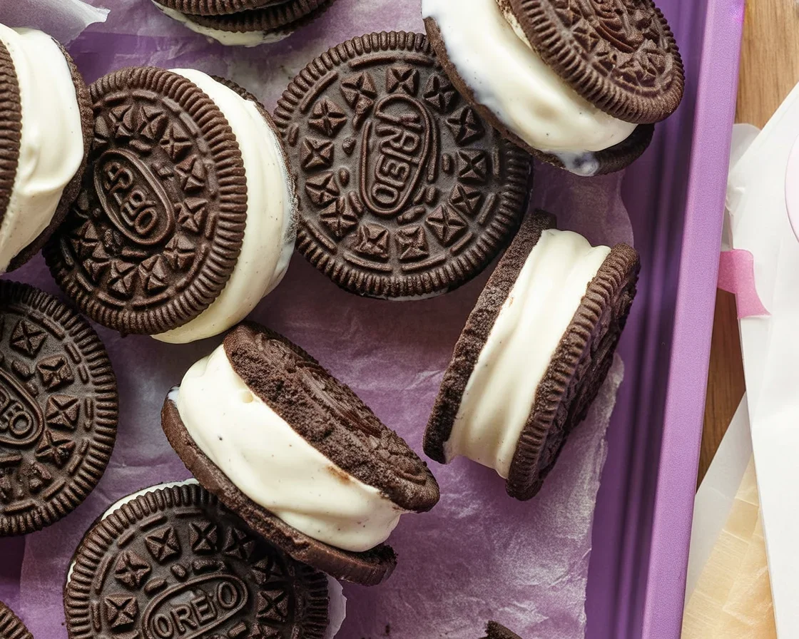 Cookies and Cream Ice Cream Sandwiches