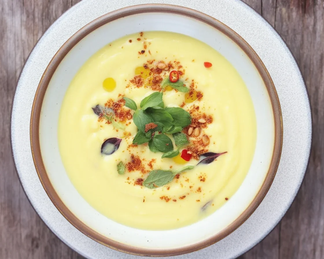 Refreshing Cold Corn & Coconut Milk Soup With a Twist