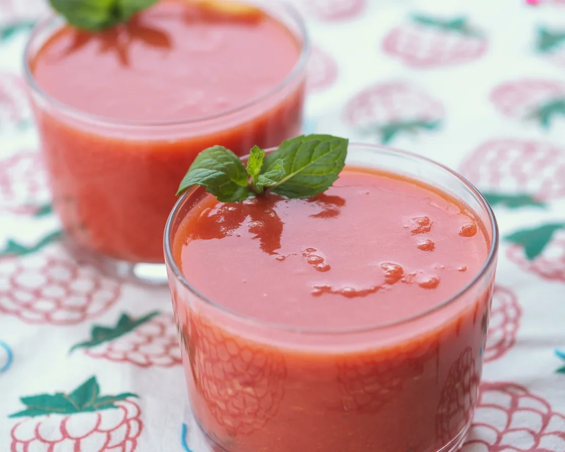 Refreshing Watermelon Mint Gazpacho in Just 10 Minutes!