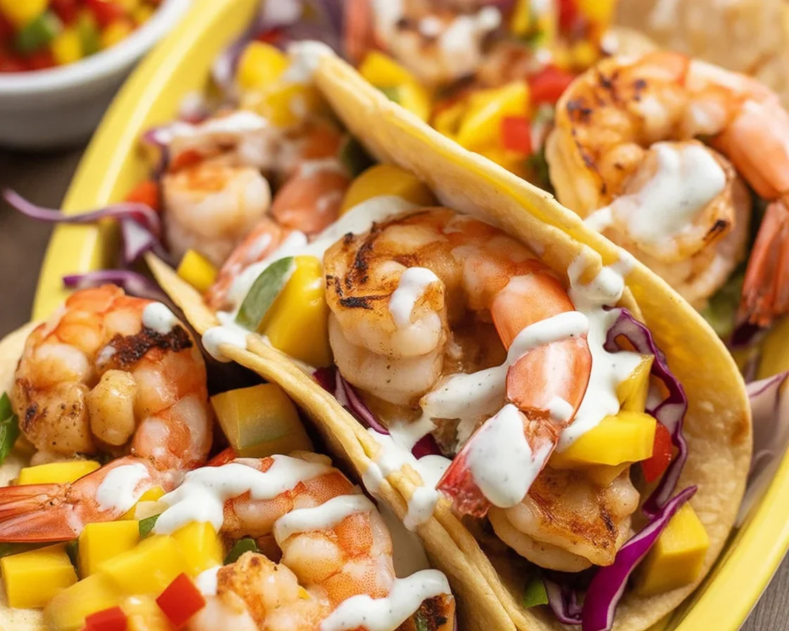 Sizzling Shrimp Tacos with Refreshing Mango Salsa Delight