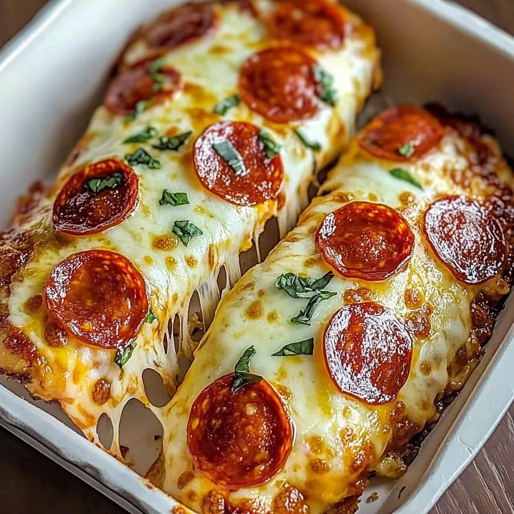 Baked Pepperoni Pizza Chicken