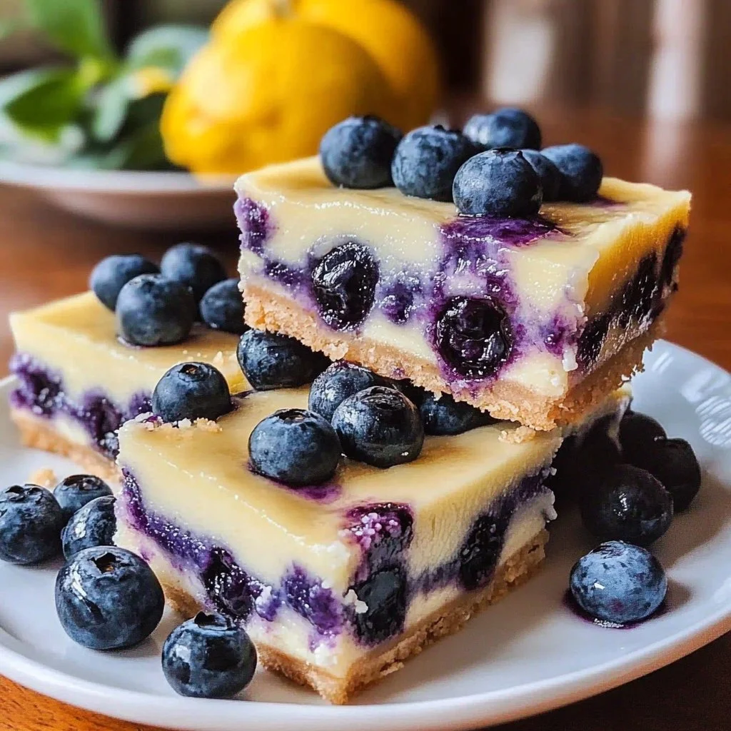 Blueberry Lemon Cheesecake Bars