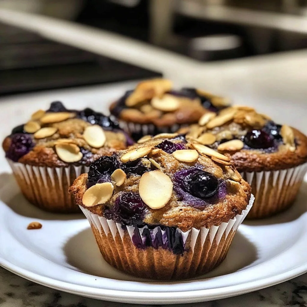 Blueberry Pear Oat Muffins