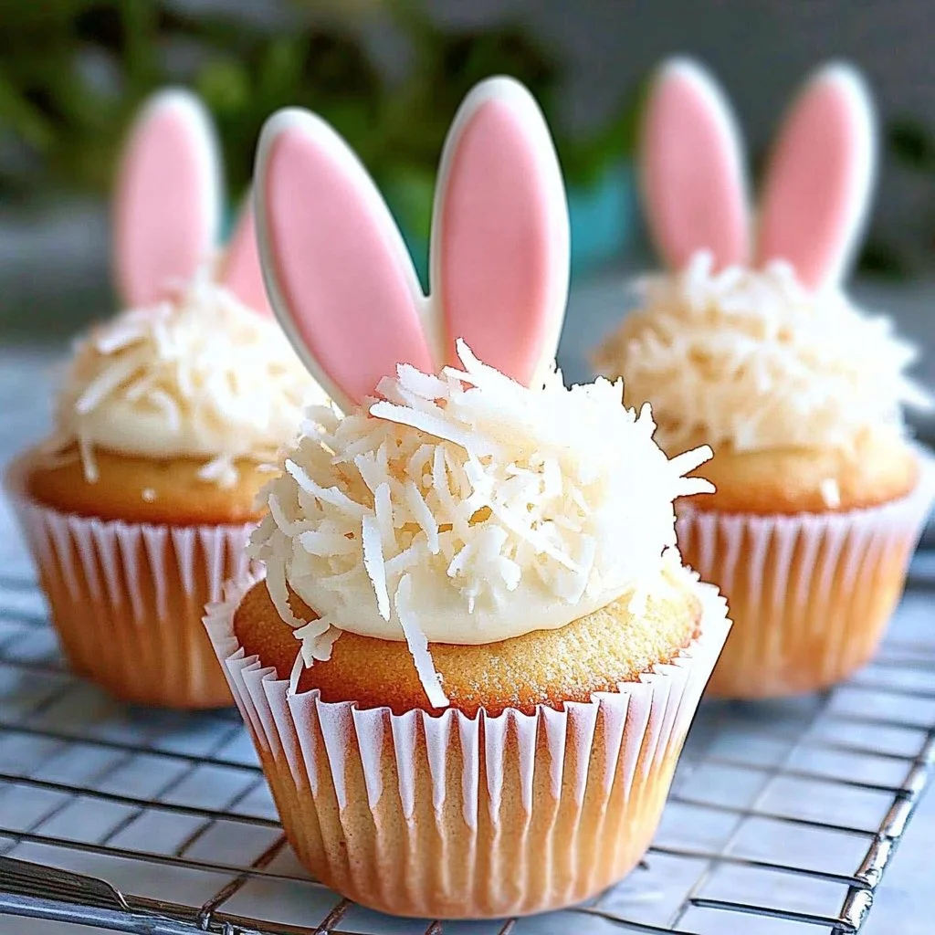Bunny Coconut Cupcakes