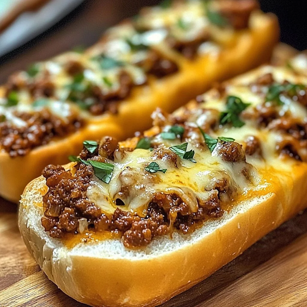 Cheesy Sloppy Joe Bread