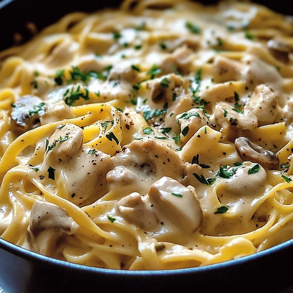 Chicken and Mushroom Linguine Casserole
