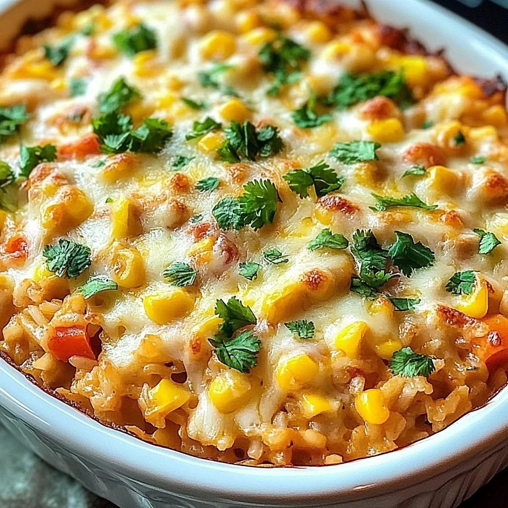 Chicken Enchilada Rice Casserole