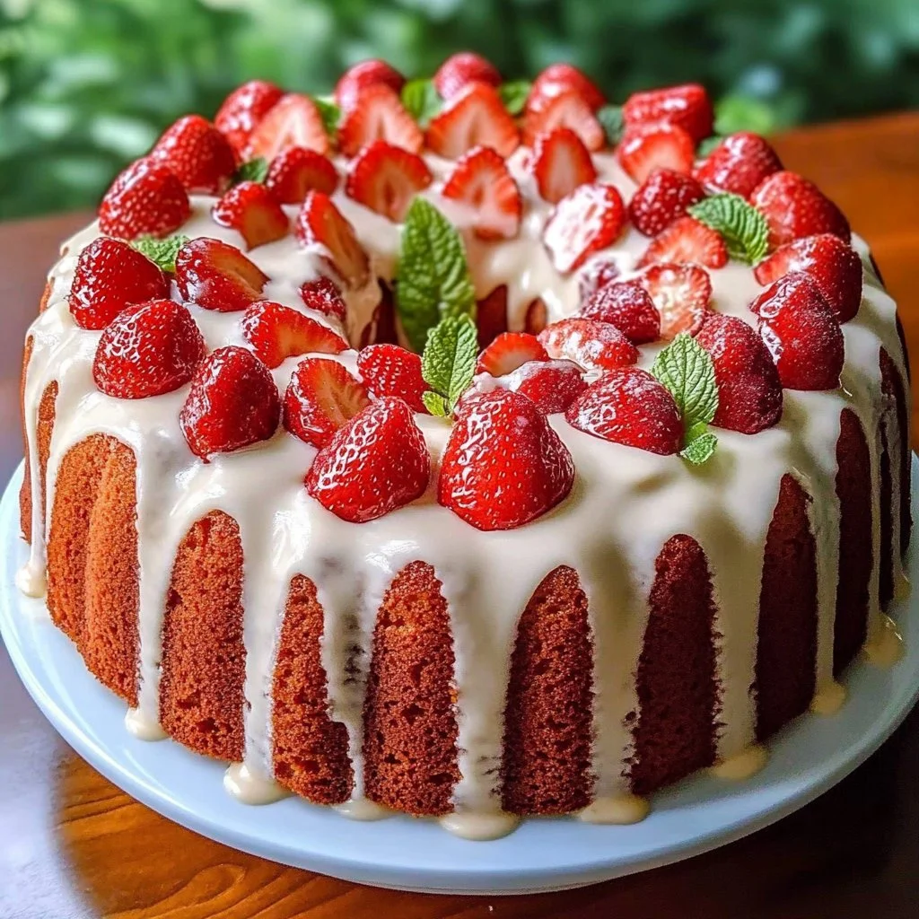 Easy Strawberry Pound Cake