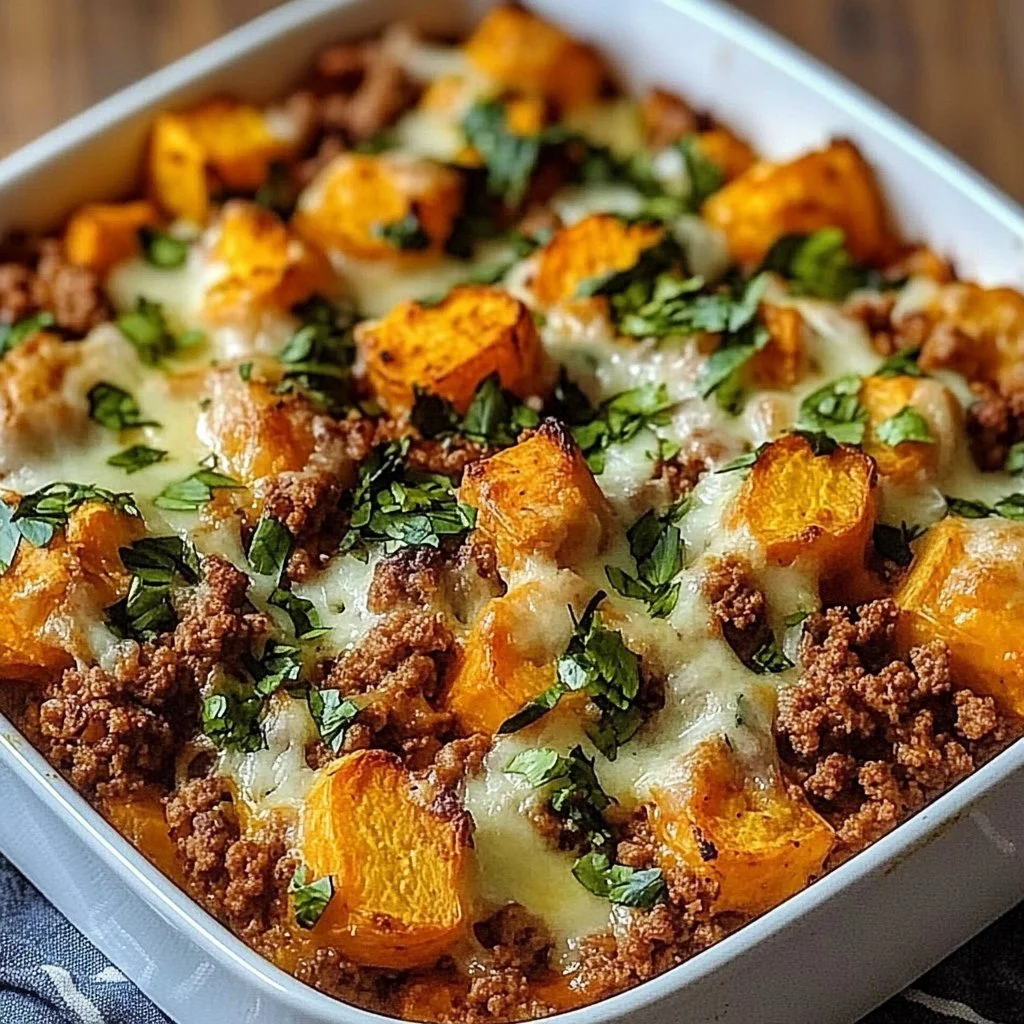 Ground Turkey Sweet Potato Bake
