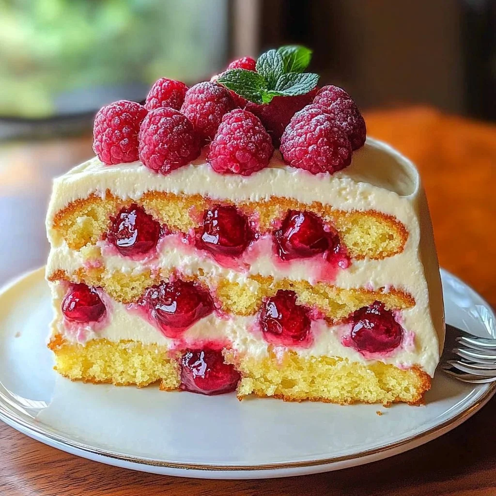 Lemon Raspberry Layer Cake