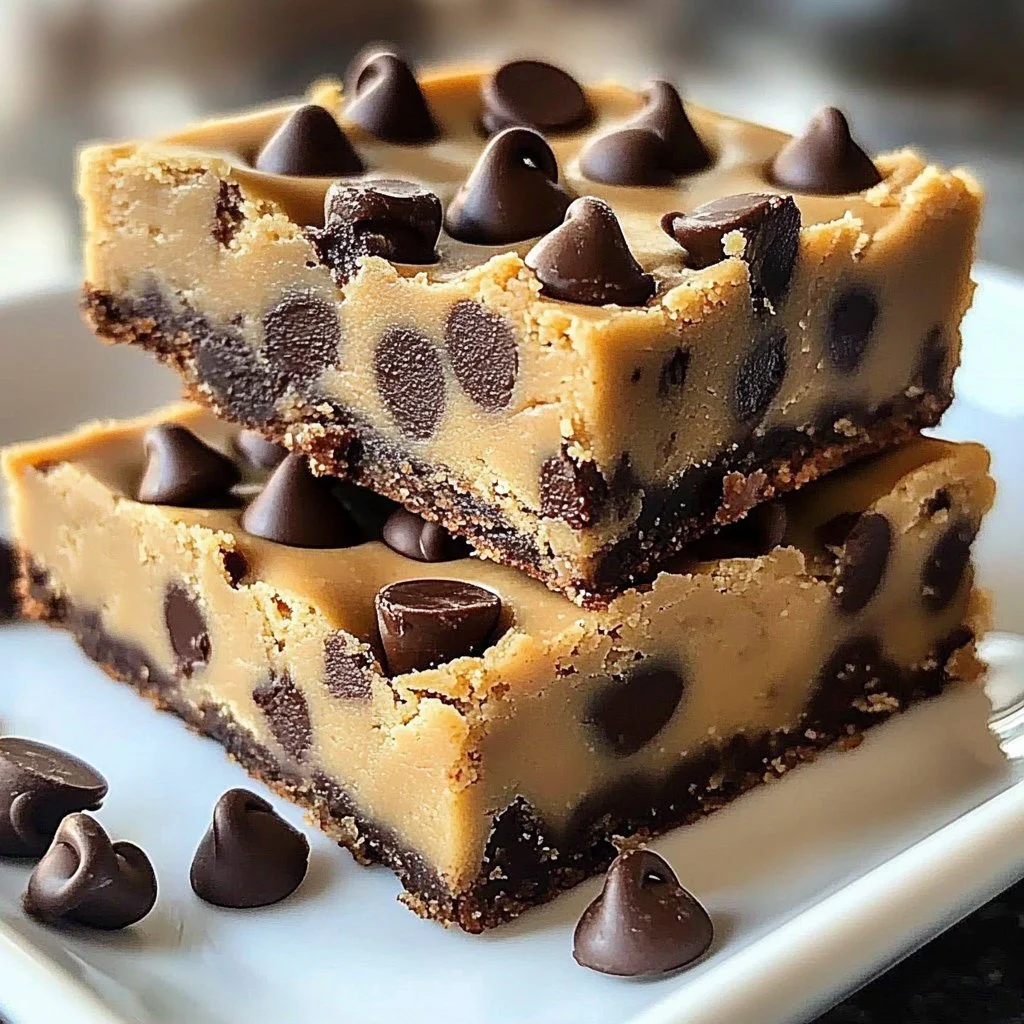 No Bake Chocolate Chip Cookie Dough Bars