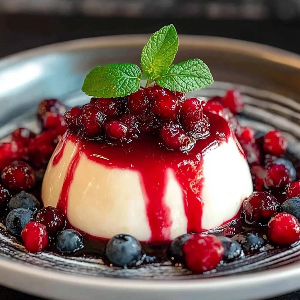 Panna Cotta with Berry Sauce