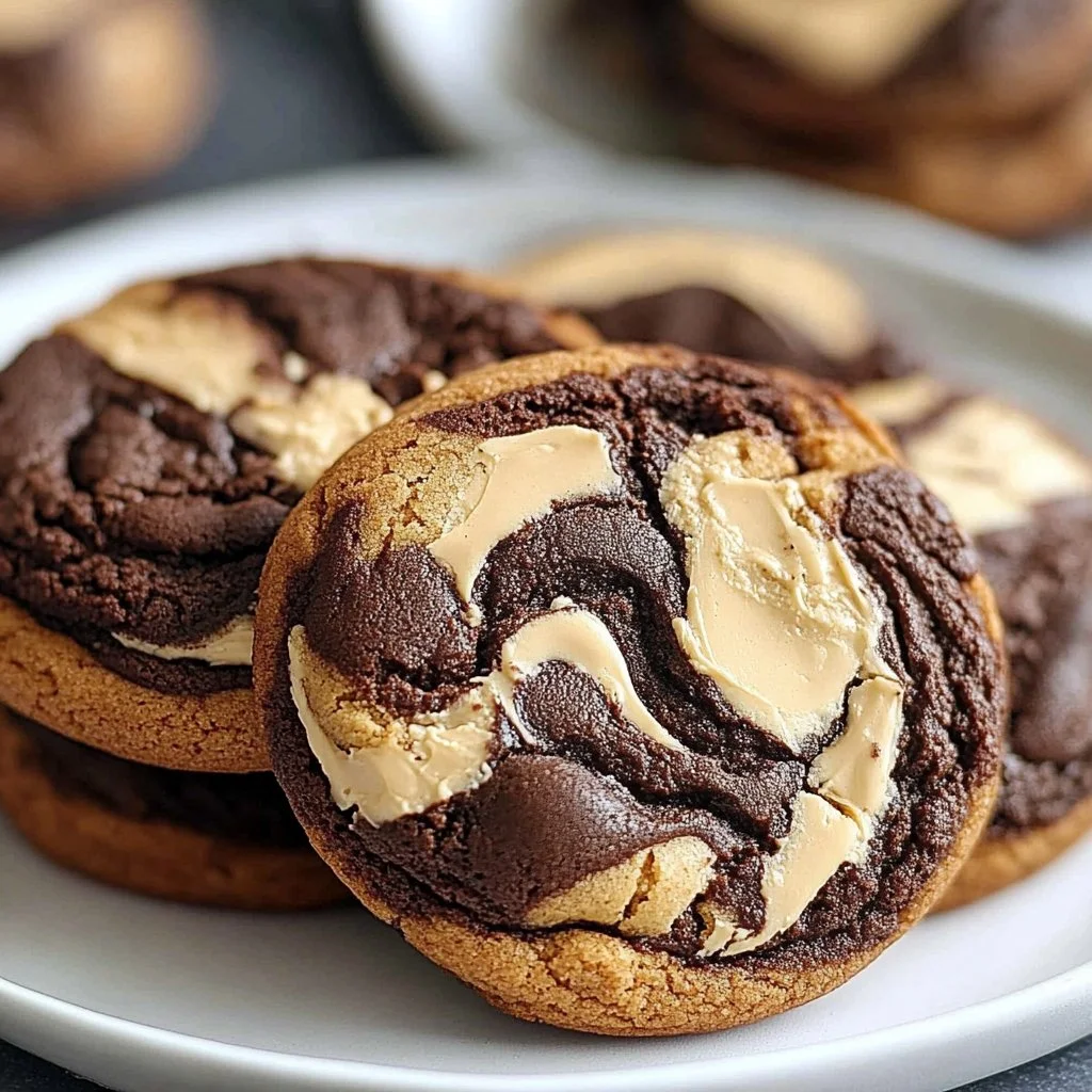 Peanut Butter Brownie Swirl Cookies