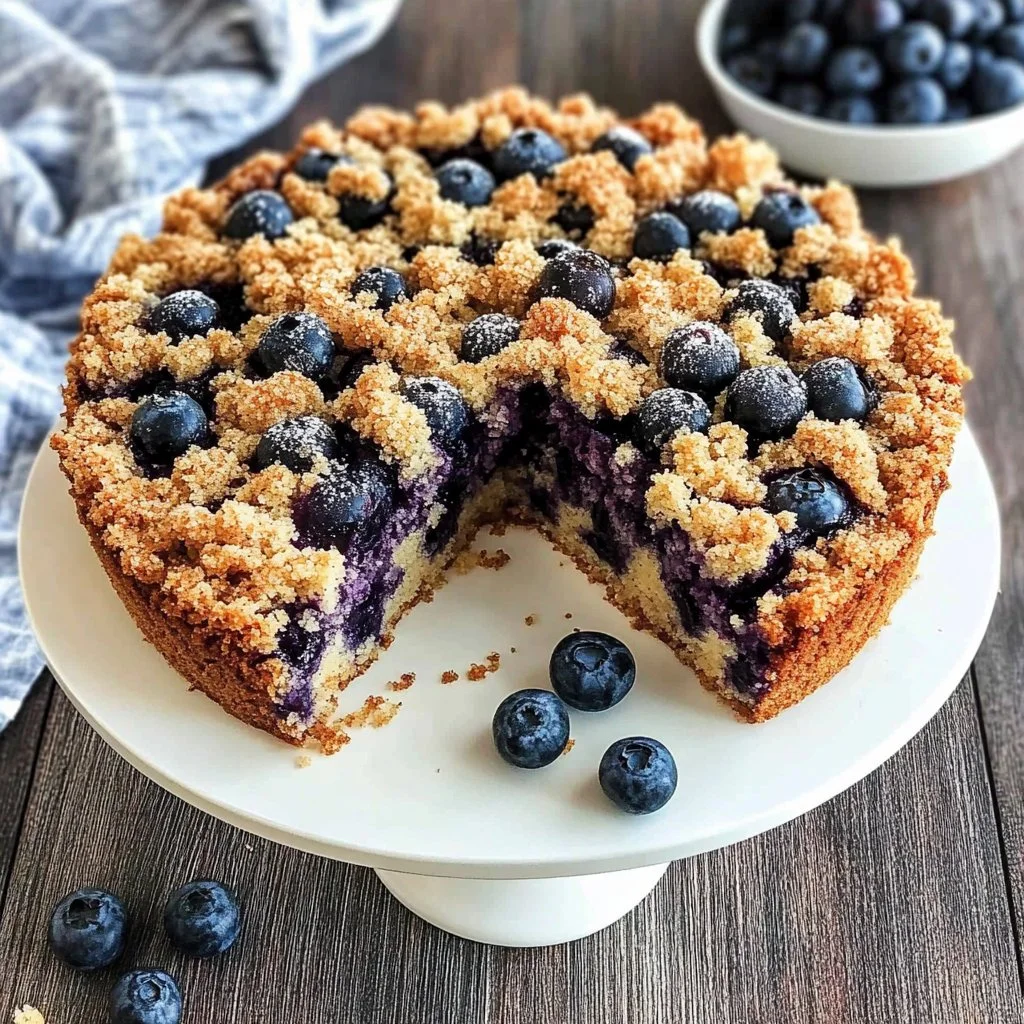Quick and Easy Blueberry Banana Crumb Cake