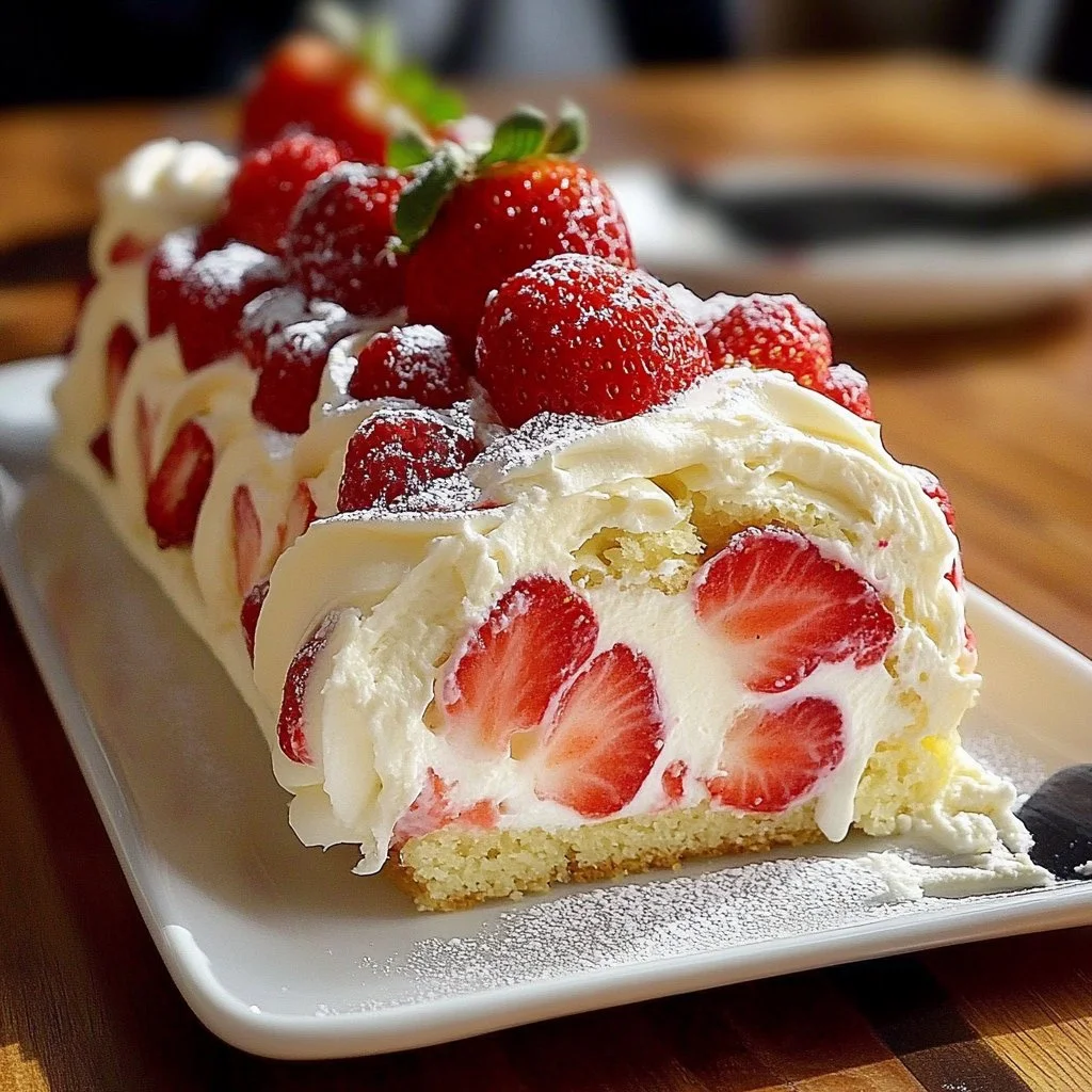 Strawberry Shortcake Cheesecake Roll