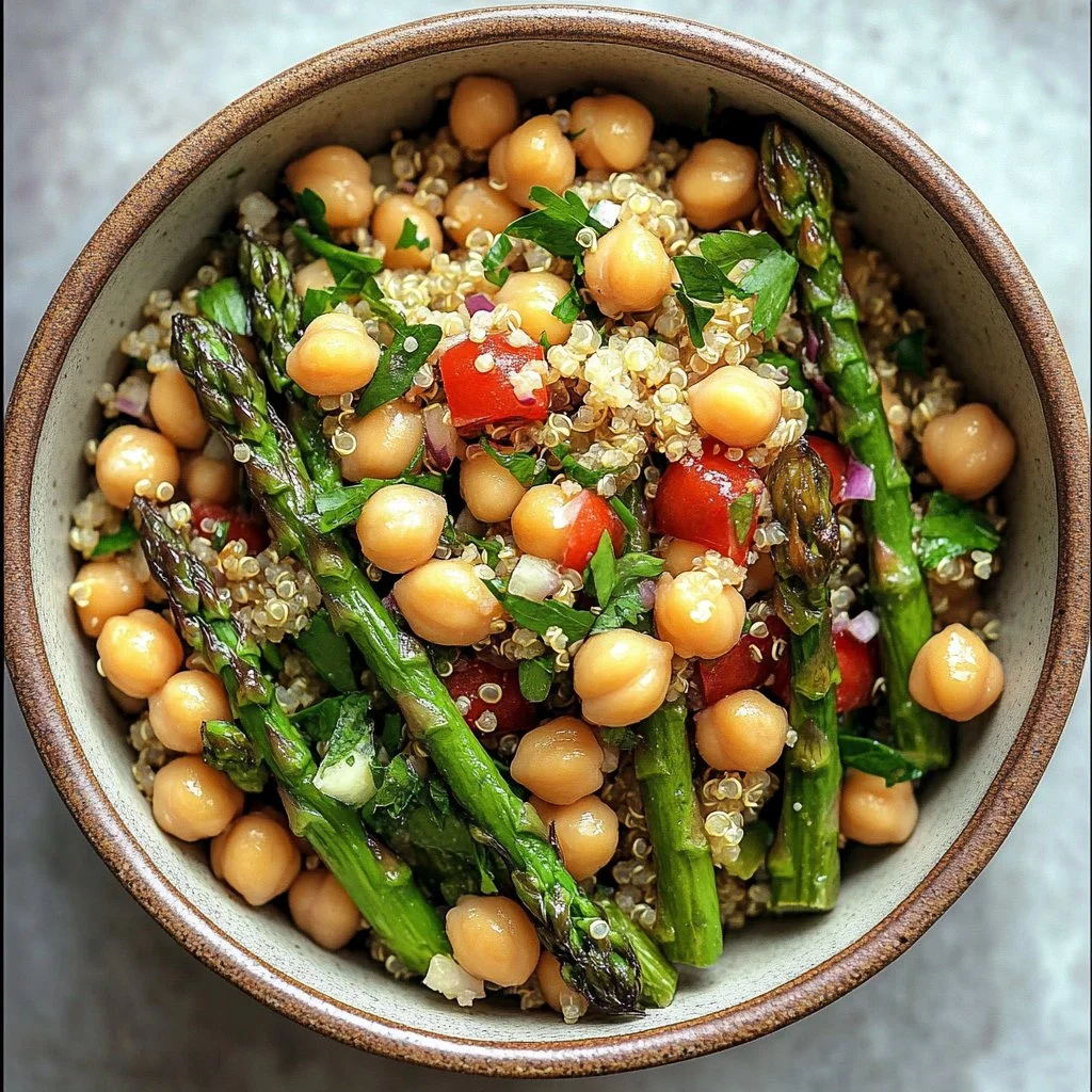 Asparagus Chickpea Quinoa Salad