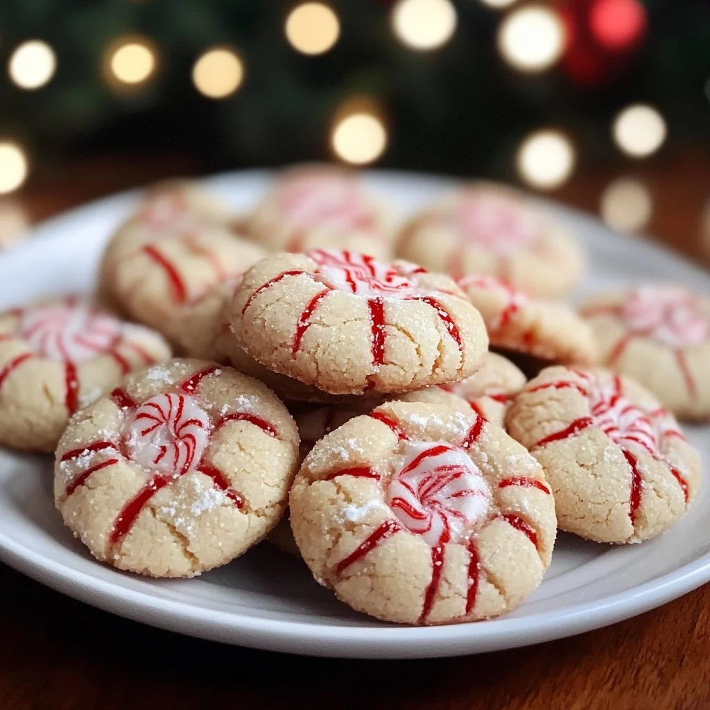 Candy Cane Kiss Cookies