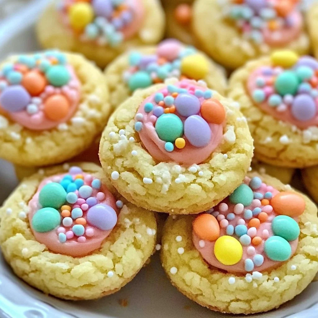 Easter Thumbprint Cookies