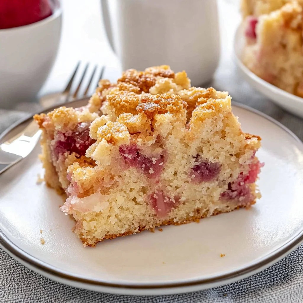 Rhubarb Streusel Cake