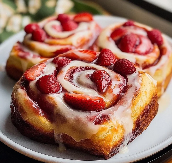 Strawberry Cinnamon Rolls
