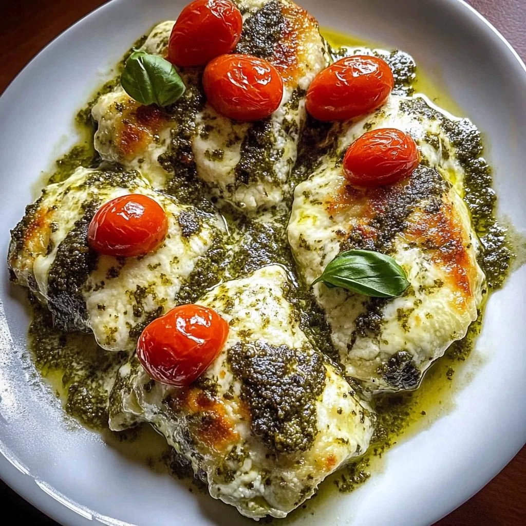 Baked Pesto Mozzarella Chicken