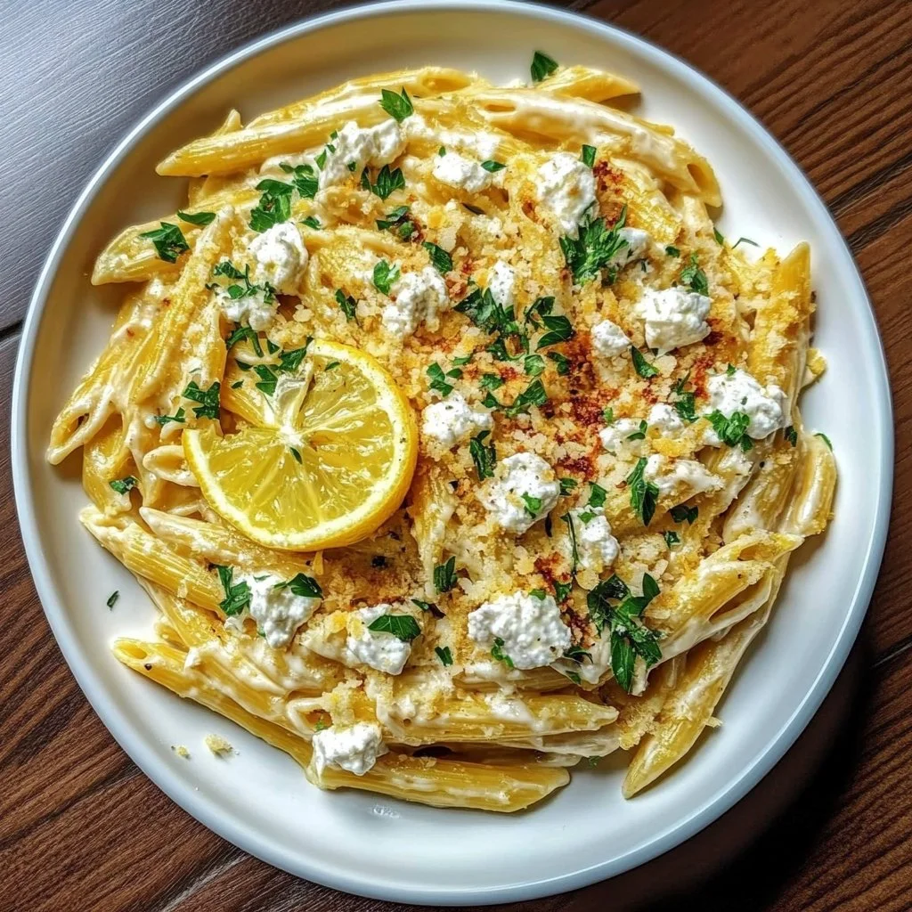 Creamy Lemon Feta Pasta