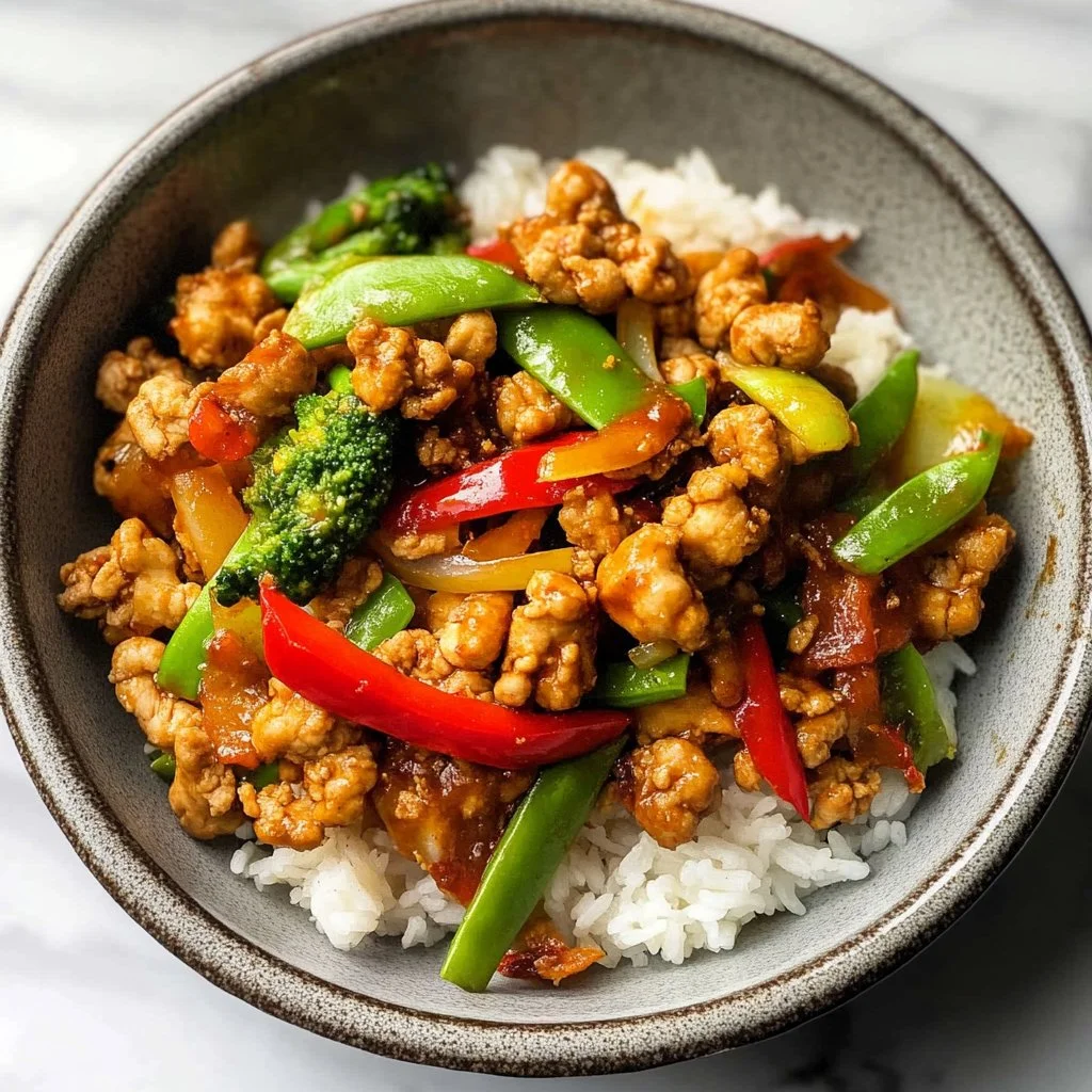 Spicy Ground Chicken Stir Fry