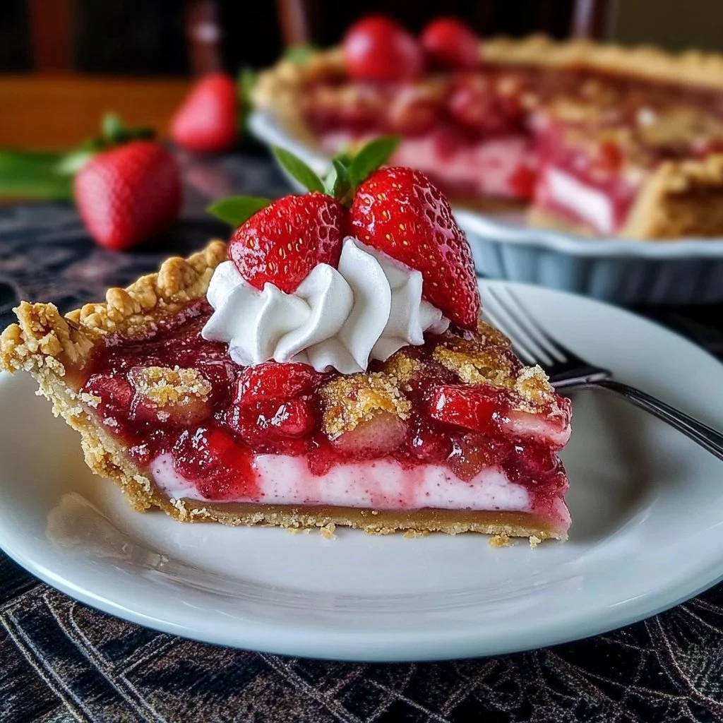 Strawberry Rhubarb Cream Pie: A Delicious & Easy Recipe