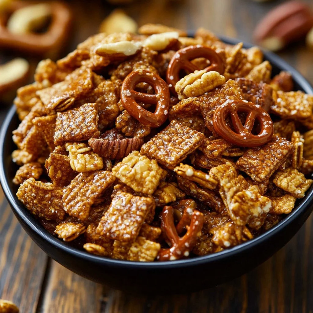 Addicting Toffee Chex Mix