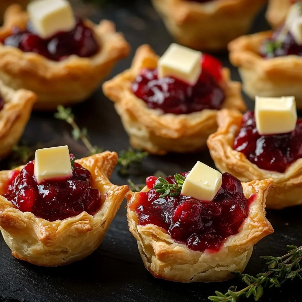 Baked Cranberry Brie Bites Recipe