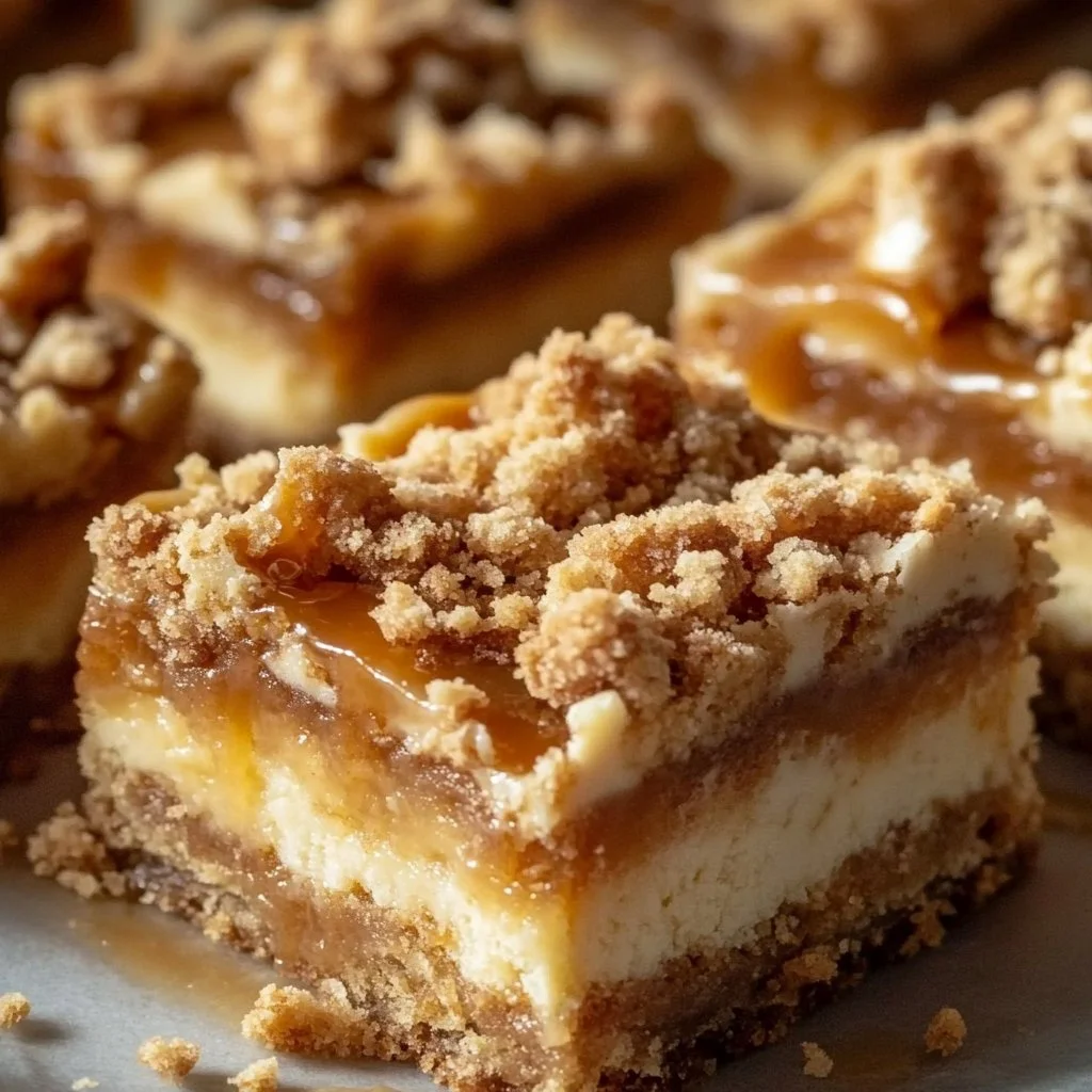 Caramel Apple Cheesecake Bars