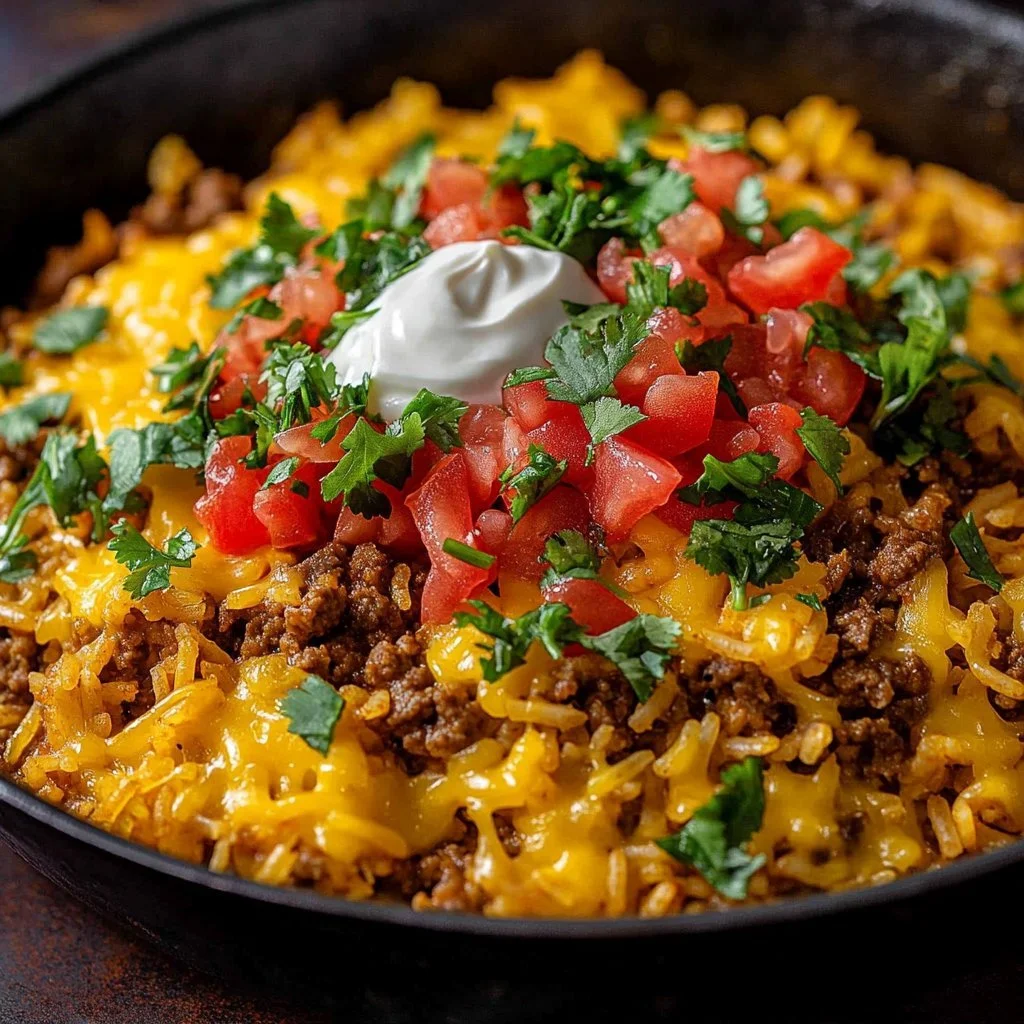 Cheesy Taco Rice Bowl