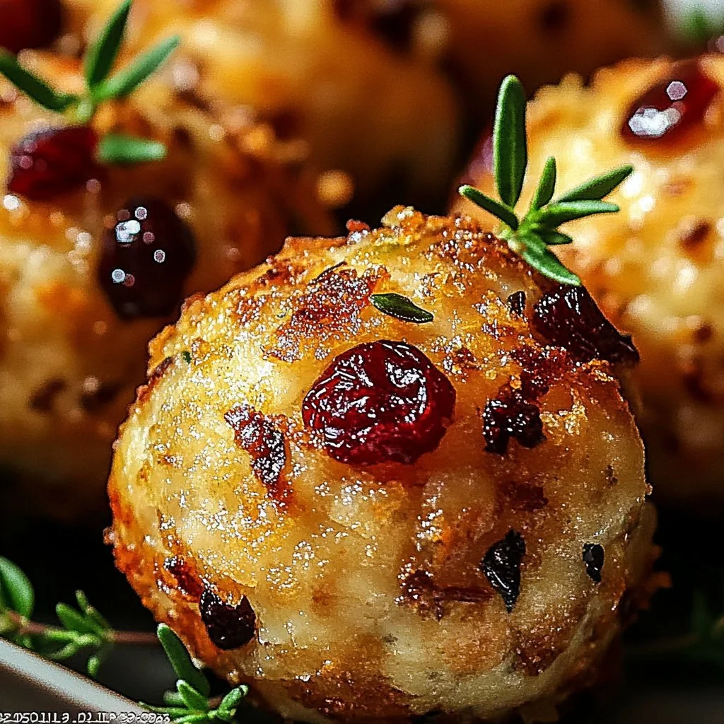 Cranberry Turkey Stuffing Balls