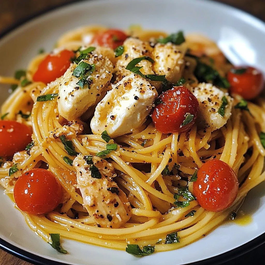 Creamy Chicken Spaghetti with Burrata Recipe