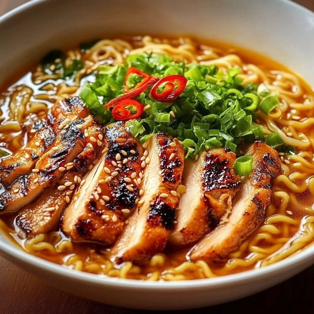 Fiery Chicken Ramen with Garlic