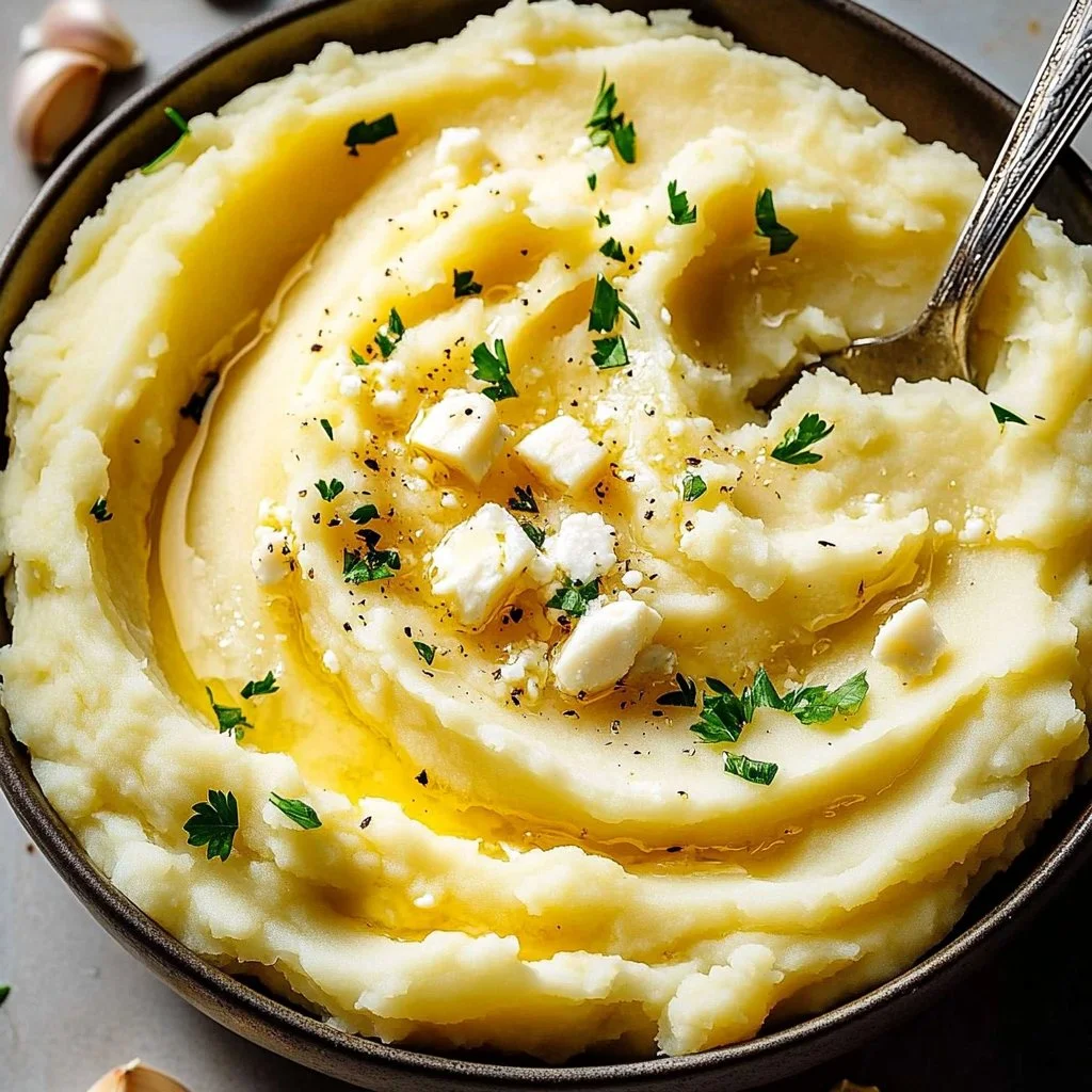 Garlic and Feta Mashed Potatoes