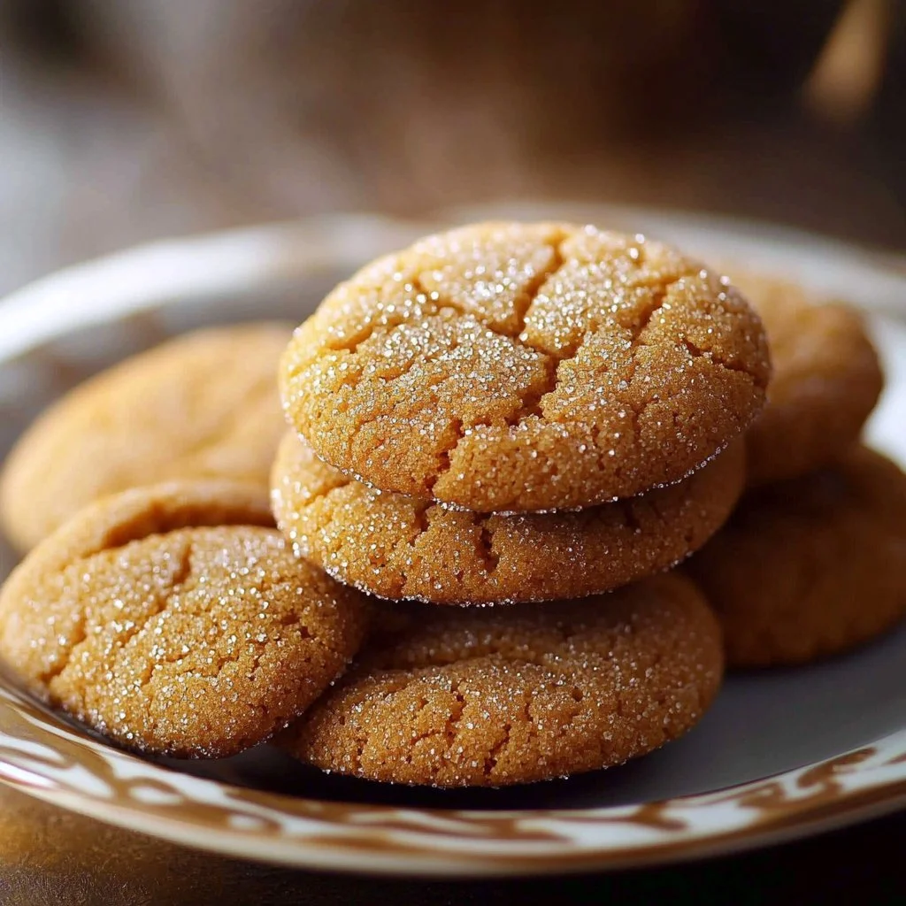 Gingersnap Molasses Chewy Cookies