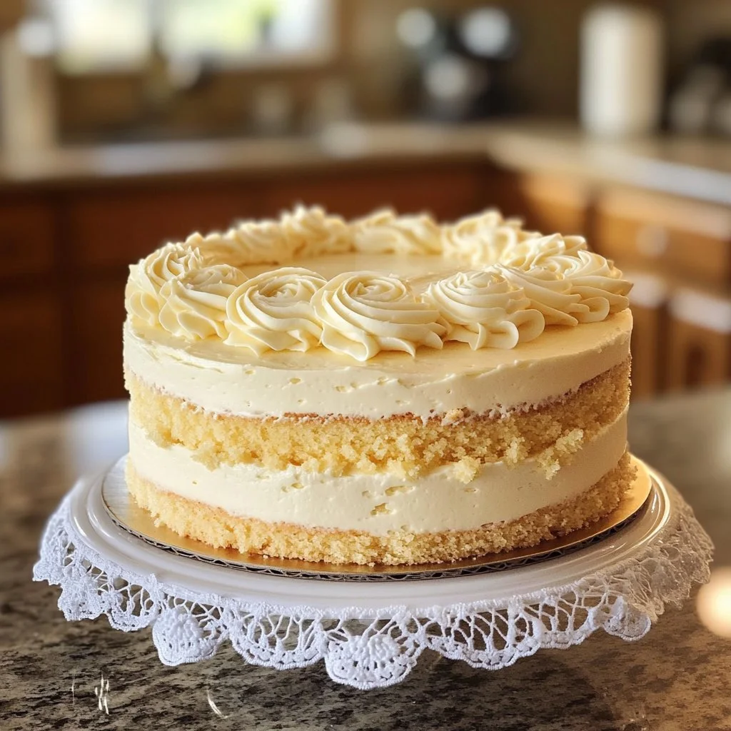 Granny’s Old Fashioned Butter Cake with Butter Cream Frosting