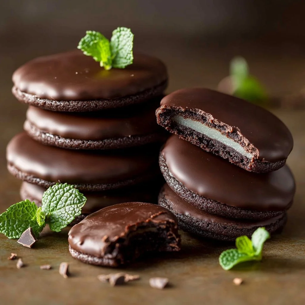 Homemade Thin Mint Cookies