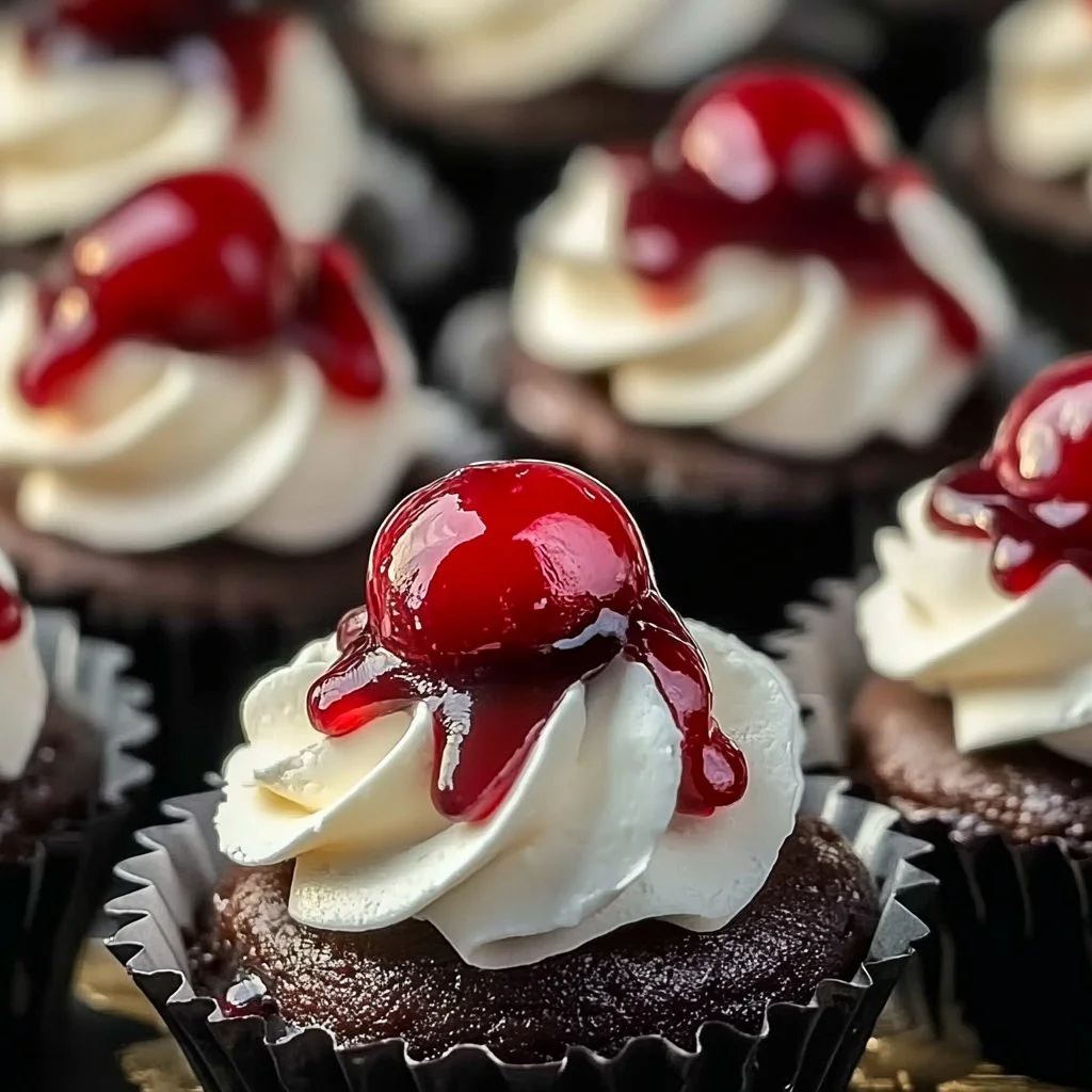 Mini Black Forest Cheesecakes