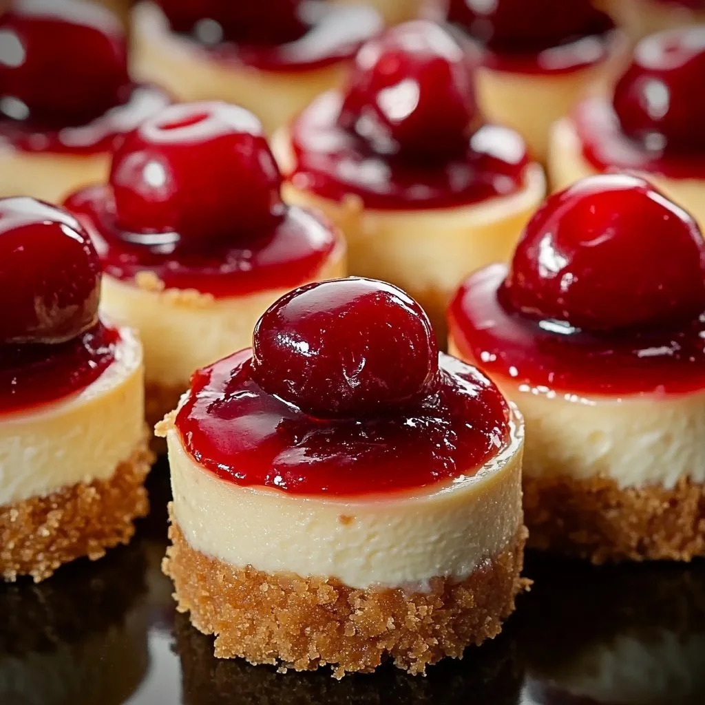 Mini Cherry Cheesecakes