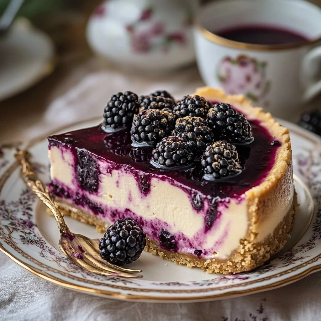 Mulberry & Earl Grey Cheesecake