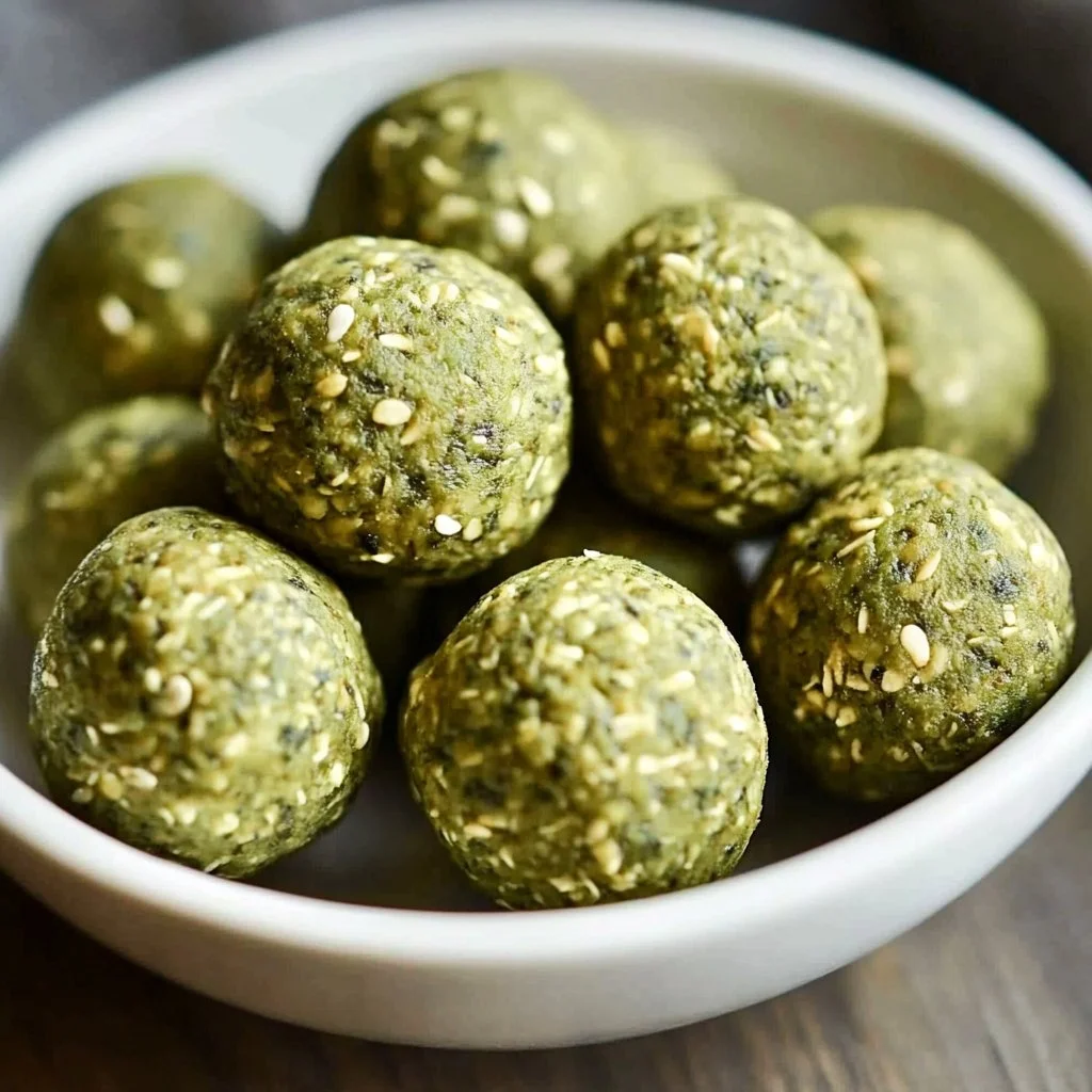 No Bake Matcha Cookie Dough Protein Bites for Guilt-Free Snacking