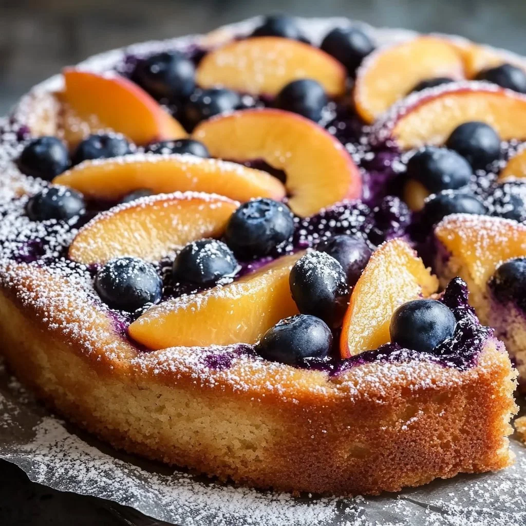 Peach Blueberry Cake